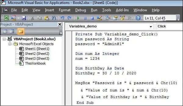Vba задать значение. Переменные vba excel. dim в vba. функция msgbox в vba. символы в переменных vba.