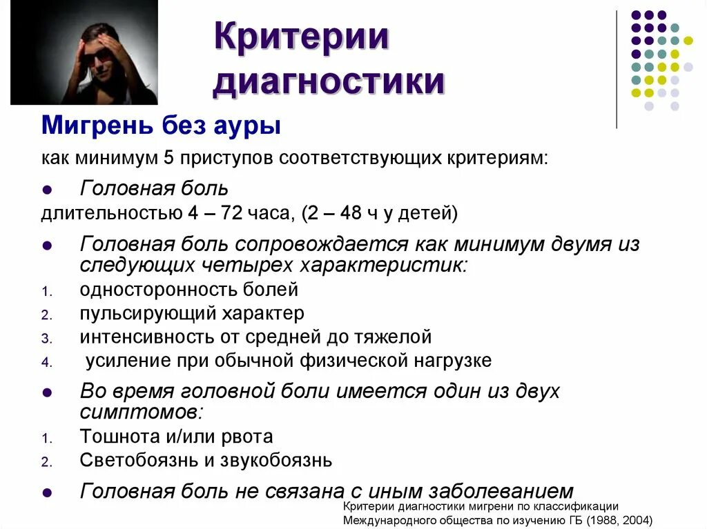 Какие обследования пройти при головной боли. Мигрень без Ауры симптомы. Критерии диагностики. Диагностические критерии мигрени. Критерии мигрени с аурой.