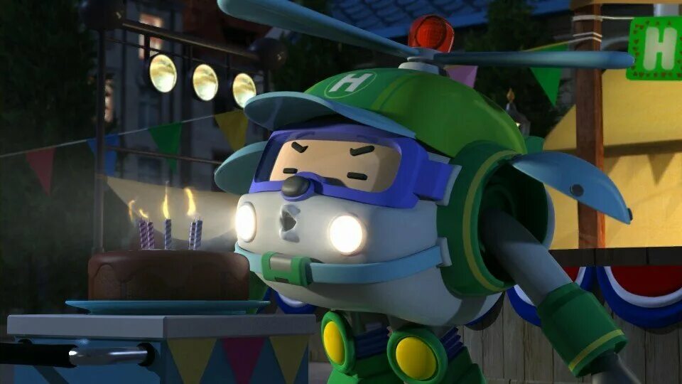 робокар поли битва в лесу.