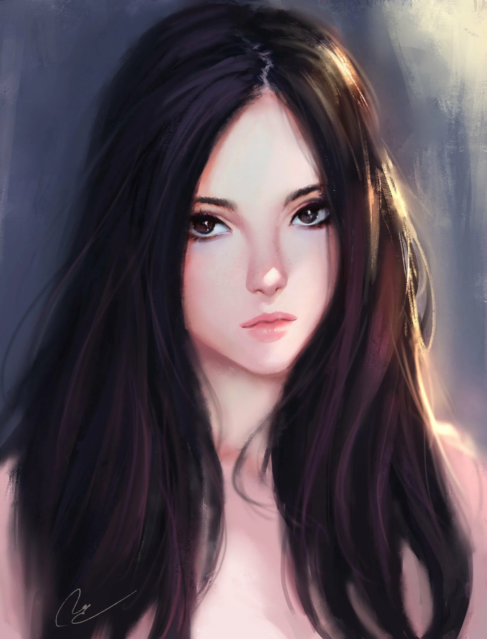 Аниме. Аниме длинные волосы. Красивые арты девушек. Офелия персонаж манхва. Лука тян мегурине.