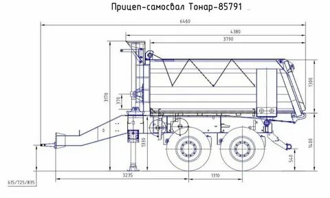Тонар прицеп размеры