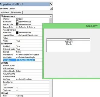 Listbox vba