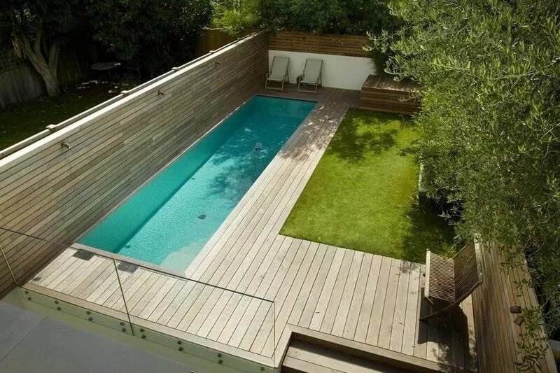 Расположение бассейна на участке The Drozdowskis Inground Pools Showcase Pioneer Family Pools Backyard pool lan