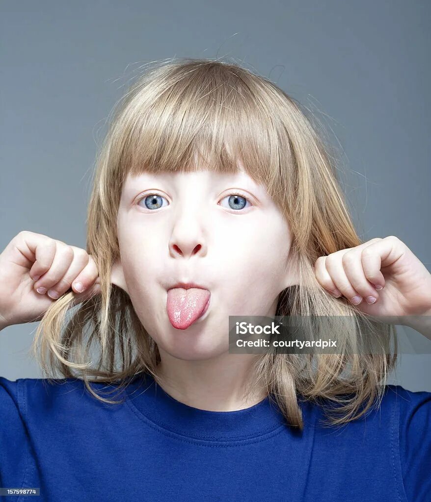 Sticking out your tongue