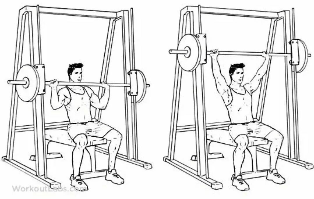 Жим в смите перед собой. Жим в тренажере смита на плечи. Жим в тренажере смита на плечи. Жим штанги вверх в смите. Жим на дельты в тренажере смита.