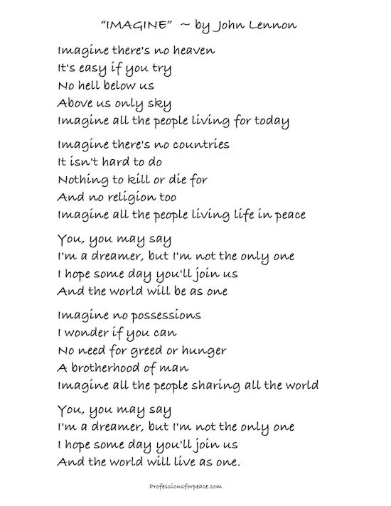 Песня john lennon. Имейджин Джон Леннон текст. Imagine текст песни. Имеджин Леннон текст. Imagine песня Джона Леннона текст.