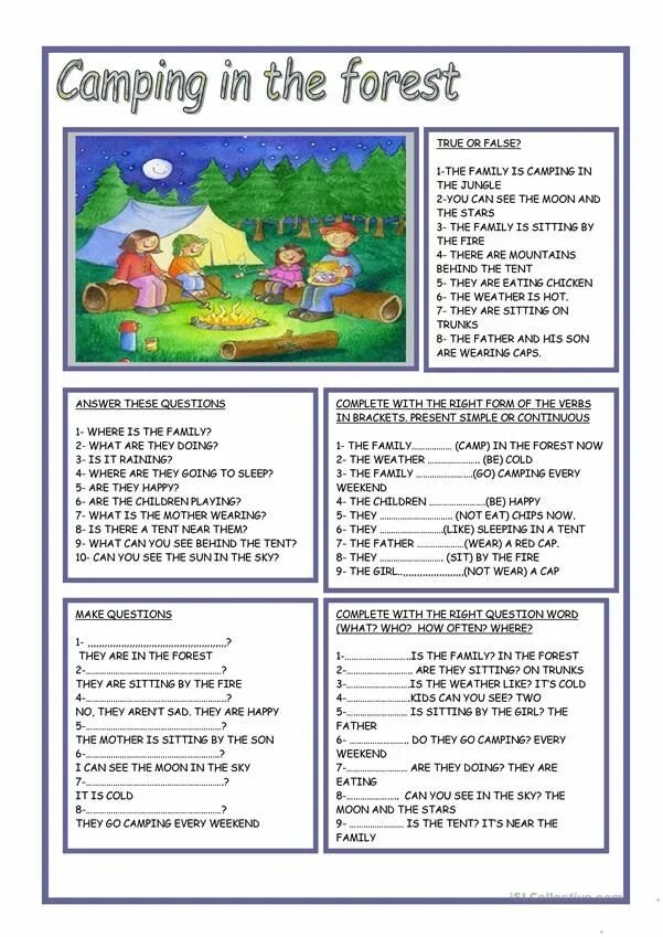 Questions about camps. Урок английского Camping. Топик Camping. Camping текст. Camping Worksheets for Kids.