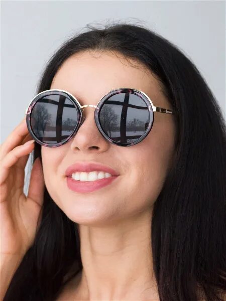 Круглые солнцезащитные очки фото женские Vintage Round Sunglasses Designer Female Sunglass Points Sun Glasses for Women M