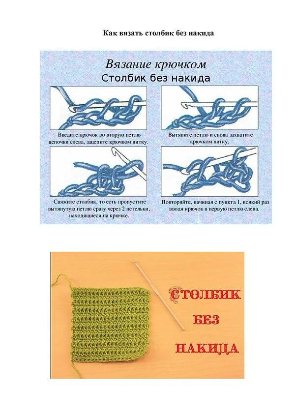 Схема вязания столбиком без накида. Вязание крючком столбик без накида для начинающих. столбик без накида крючком схема. как выглядит столбик без накида крючком. столбик без накида крючком.