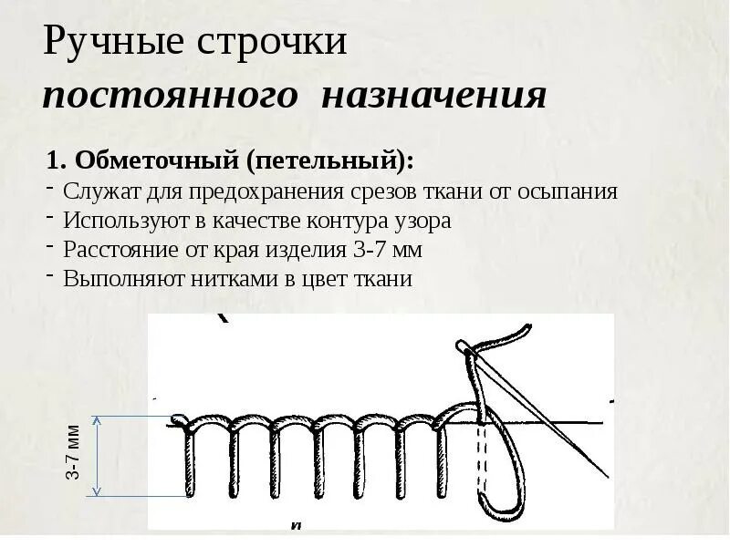 Ручные швы петельный шов. Петельный обметочный шов схема. Ручные швы стежков "петельный". Шов обметочный ручной. Стежком называют