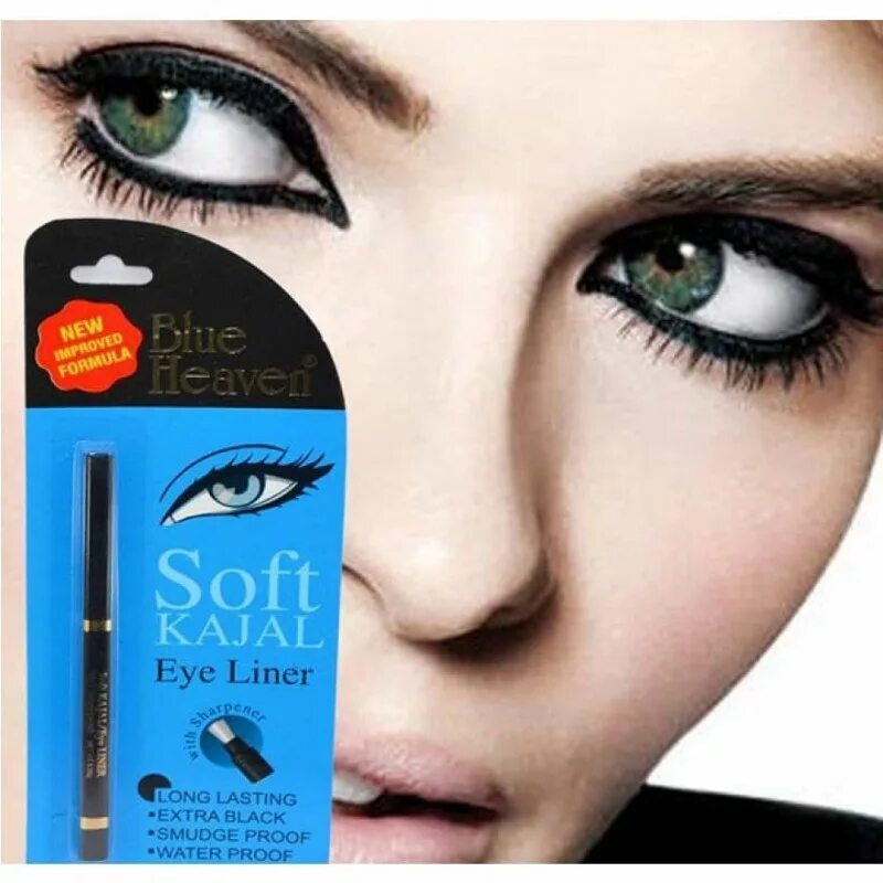 Kajal eyeliner. Каджал для глаз. Long lasting Eye Kajal. Blue Heaven Kajal. Синий кайал для глаз.