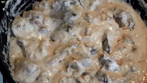 Печень со сливками и луком