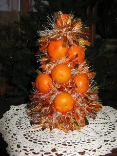 Елка из мандаринов своими руками