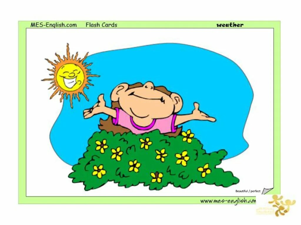 The weather is good today. Weather Flash Cards. The weather is beautiful. Weather presentation. Презентация по английскому share Slide погода.