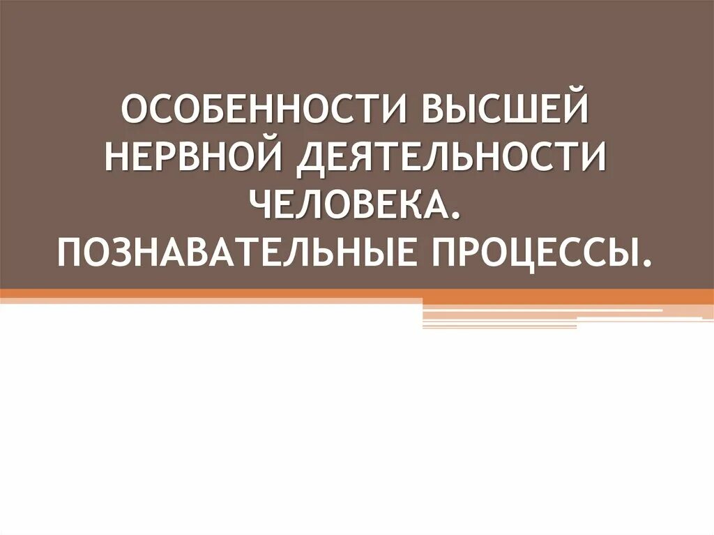 Высший процесс познавательной деятельности человека. Познавательные процессы ВНД человека. Особенности высшей нервной деятельности. Особенности нервной деятельности человека. Особенности высшей нервной деятельности человека.