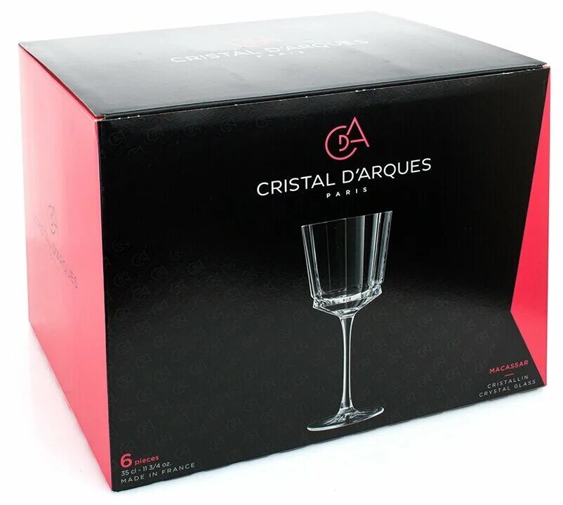 Набор бокалов для вина 6 шт. Cristal d'Arques бокалы. Cristal d'Arques, 350 мл, 6 шт. Набор бокалов для вина Macassar 6шт 250м (код: q4346). Cristal d'Arques бокалы для вина.