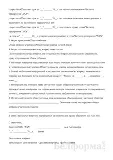 Решение директора о созыве внеочередного собрания
