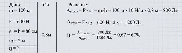 800 дж 200 дж. Простые механизмы коэффициент полезного действия. Решенные задачи по физике 7 класс КПД простых механизмов. КПД рычага. Коэффициент полезного действия рычага.