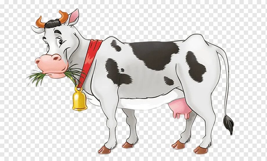 Коровка буренка. Корова для детей. Домашние животные мультяшные. Корова на прозрачном фоне. Корова мультяшная.
