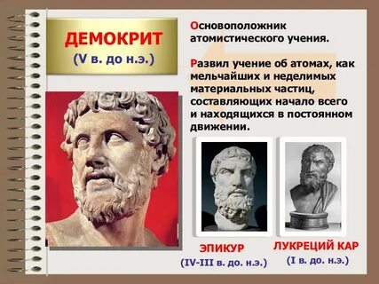 Атомистическая философия демокрита