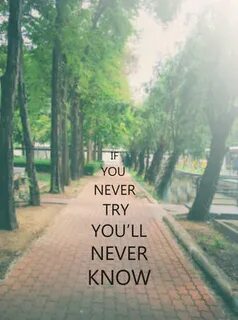 But you never know