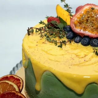 Торт с персиками