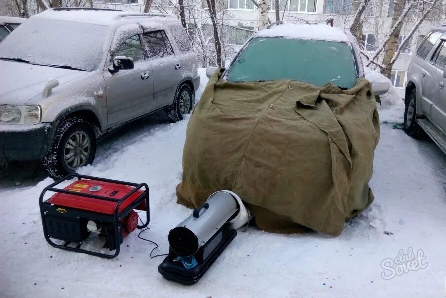 Можно ли отогреть машину феном