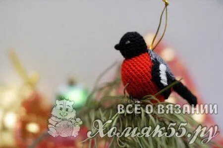 Снегирь крючком схема и описание амигуруми
