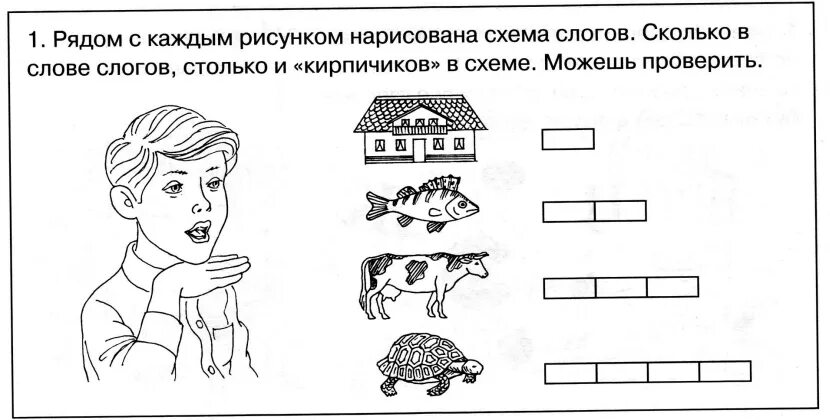 Сколько слогов в каждом слове. Деление слов на слоги задания для дошкольников. Схема слогов для детей. Схема слова на слоги. Деление на слоги для дошкольников задание.