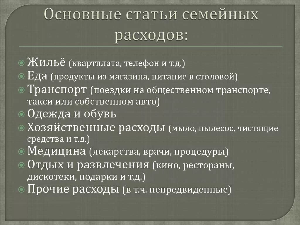 Основные статьи