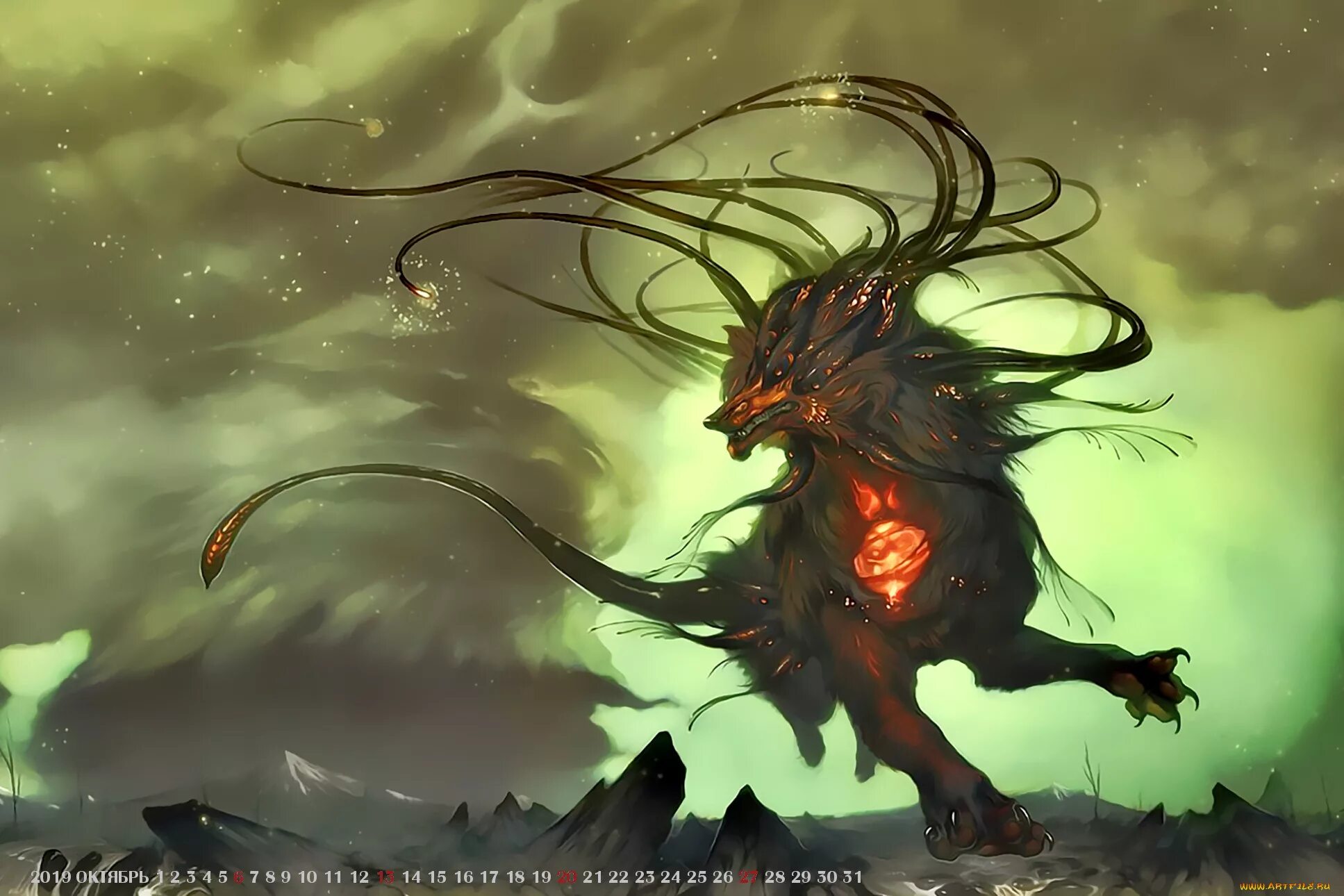 Хтонический ужас лавкрафт. Ургаш дракон хаоса. Фантастические монстры. Демон райдзю арт. Мифические существа арт человекоподобные.