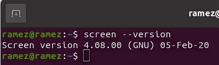 Screen session