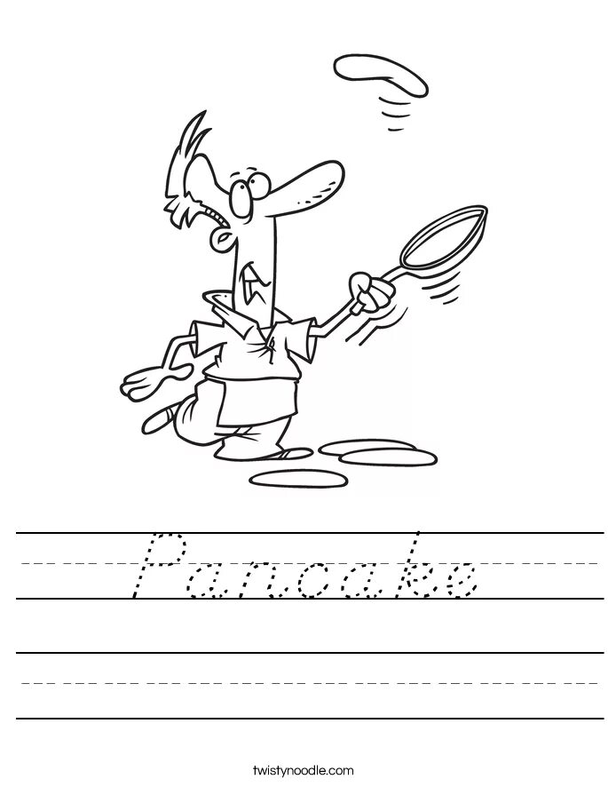 Pancakes worksheets for kids