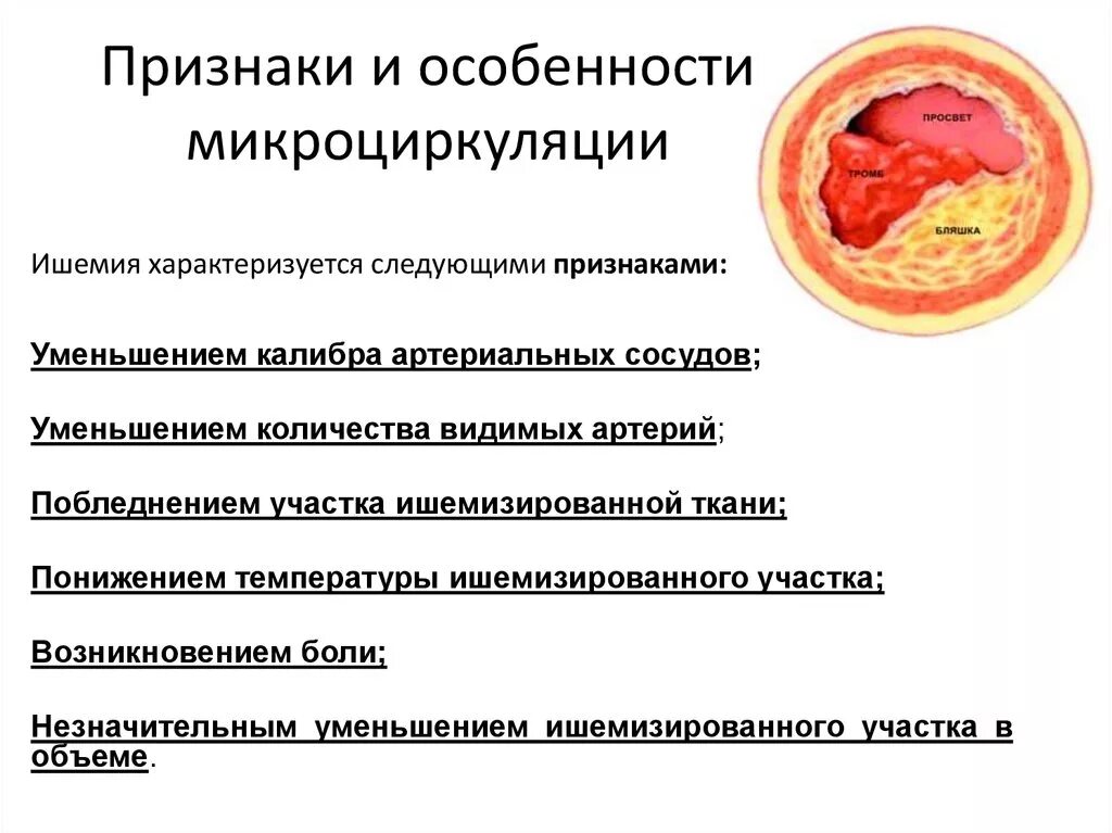 Для ишемии характерно. Ишемия особенности микроциркуляции. Особенности нарушений микроциркуляции при ишемии. Изменения микроциркуляции при ишемии. Особенности микроциркуляции.