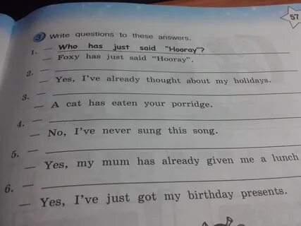 Write questions about the picture