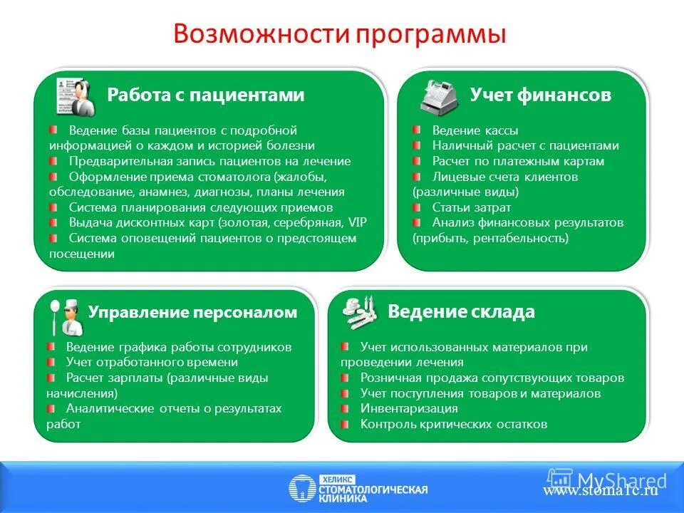 Возможности программы. Программа "учет пациентов". Приложение для работы с пациентами. Работа с базой пациентов в стоматологии. Правила ведения финансов