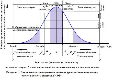 2.8 Реакция организмов на изменения уровня экологического фактора