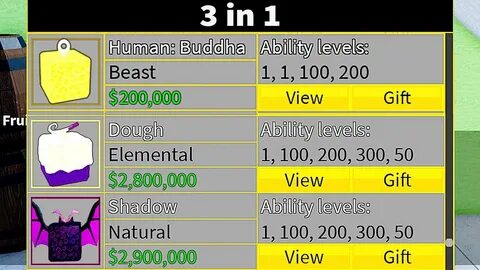 Blox fruits values calculator