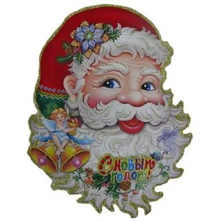 Новогодние наклейки деда мороза