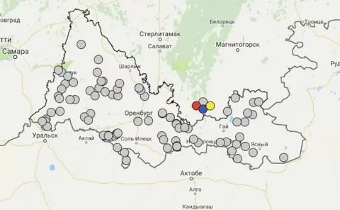 Районы подтопления в оренбурге на карте