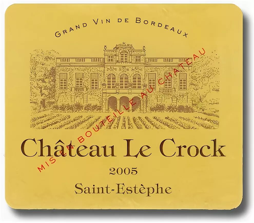 Вино Chateau le Crock, Cru Bourgeois, 2012, 0.75 л. Chateau Potensac. Bordeaux (750 мл). Chateau le crock