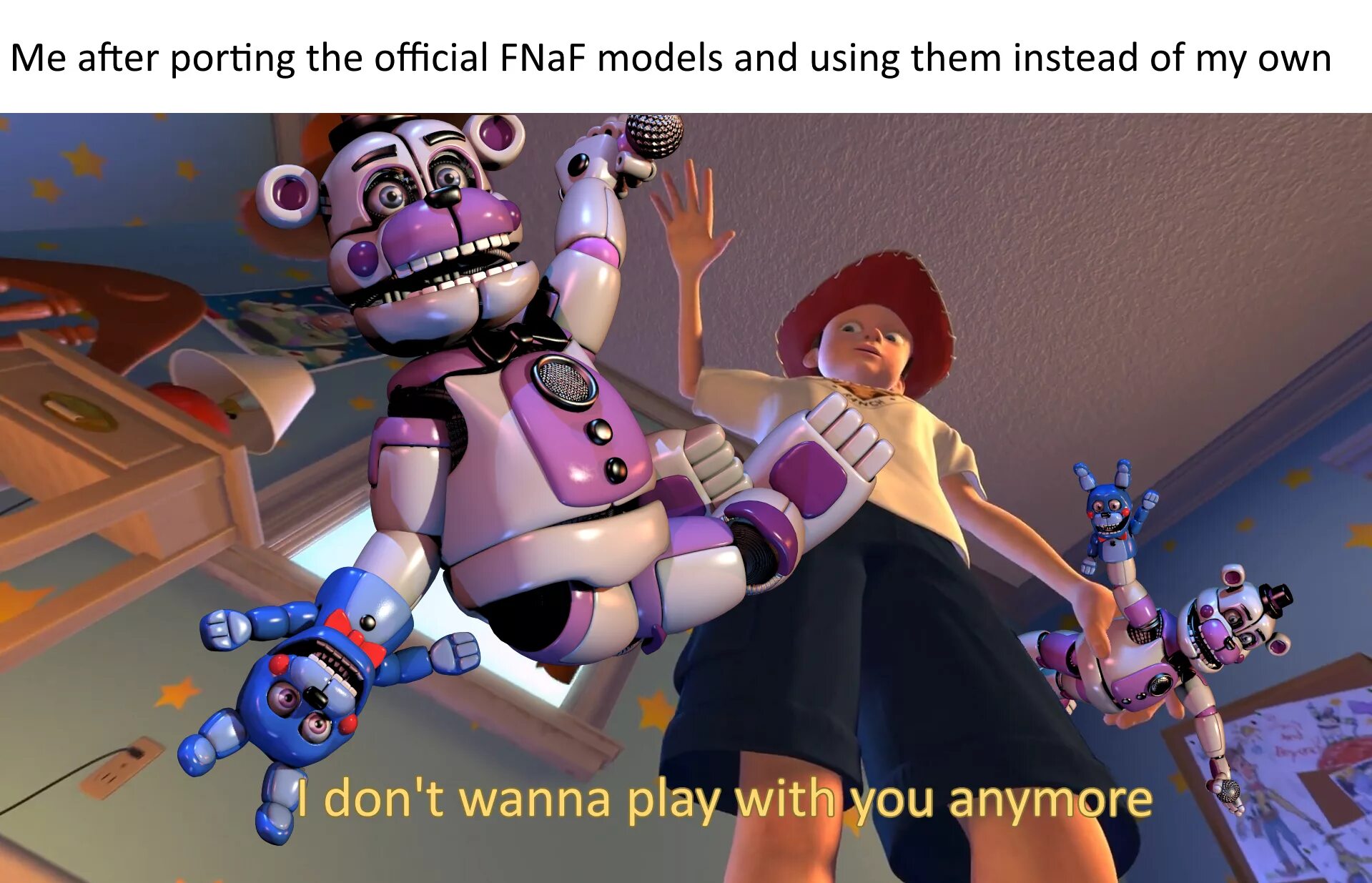 Don t play with me. FNAF NSFW models release. I don't wanna Play with you anymore шаблон. Splinks Freddy. Мем i don't wanna Play with you anymore.