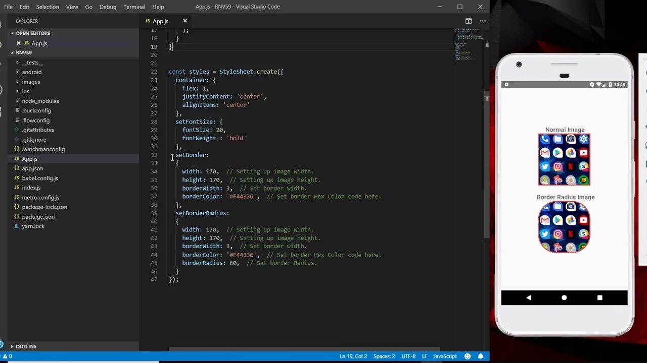 Border radius background color. React native border. border в react. background image border radius. react native border solid.