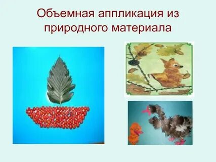 Объемные природные материалы 1 класс презентация