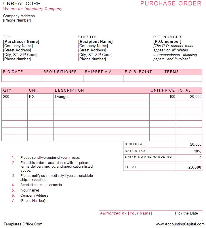 Order значение. Purchase order example. Purchase order шаблон. Форма purchase order в Word. Как оформить purchase order.