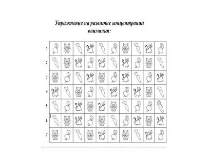Физические упражнения на внимание