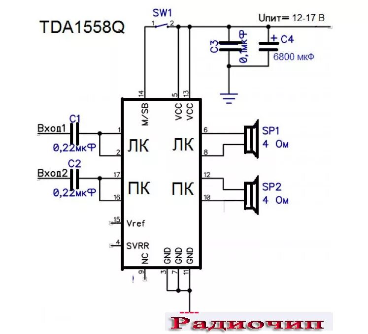 Стерео-усилитель на микросхеме tda1557q. Усилитель на микросхеме тда 2611а. Усилитель для колонок компьютера усилитель схема. Схема усилителя низкой частоты на микросхеме. Усилитель на смд компонентах.