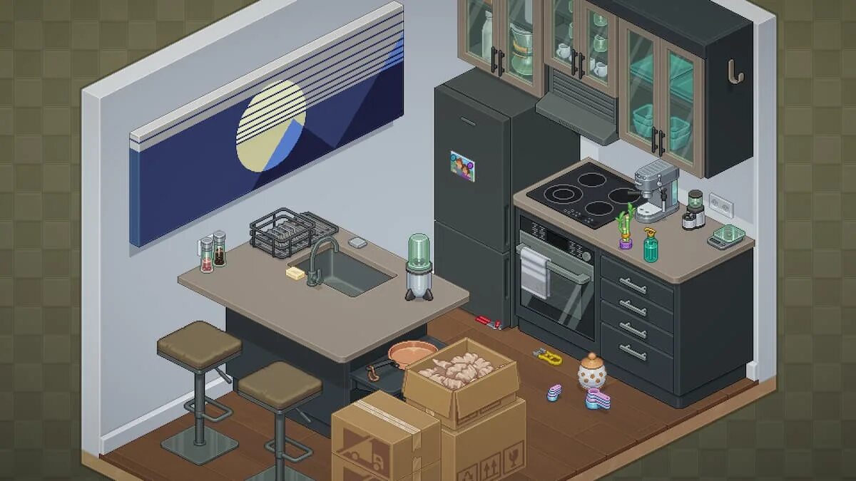 Как получить вещи в играх. Анпакинг игра. unpacking игра кухня. вещи из игры unpacking. игра про расстановку вещей.