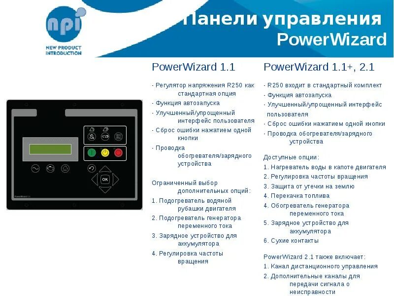 Опции устройства. Панель управления ДГУ POWERWIZARD 2.1. Панель Power Wizard 1.1 схема. Панель управления FG Wilson POWERWIZARD 1.1. Панель управления ДГУ Wizard.