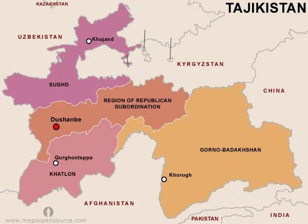 Карта регионов Таджикистана. Карта Таджикистана с городами. Территория Таджикистана на карте. Карта Таджикистана по регионам.